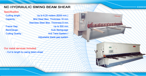 NC HYDRAULIC SWING BEAM SHEAR