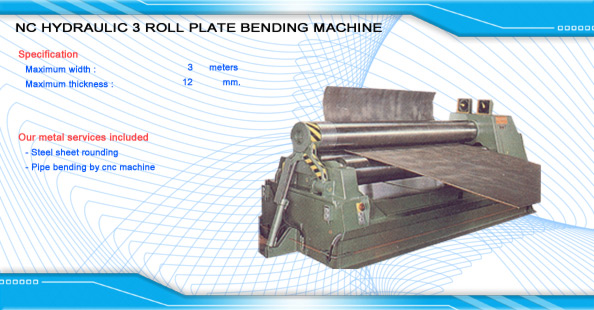 NC HYDRAULIC 3 ROLL PLATE BENDING MACHINE